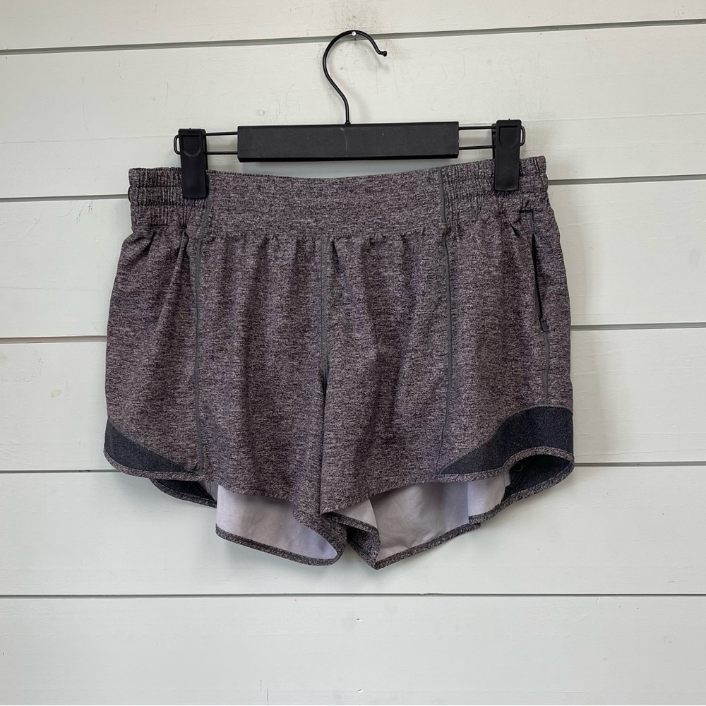 lululemon Hotty hot mid rise Heathered Dark Gray Athletic Shorts